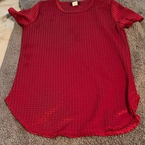 See through top - red